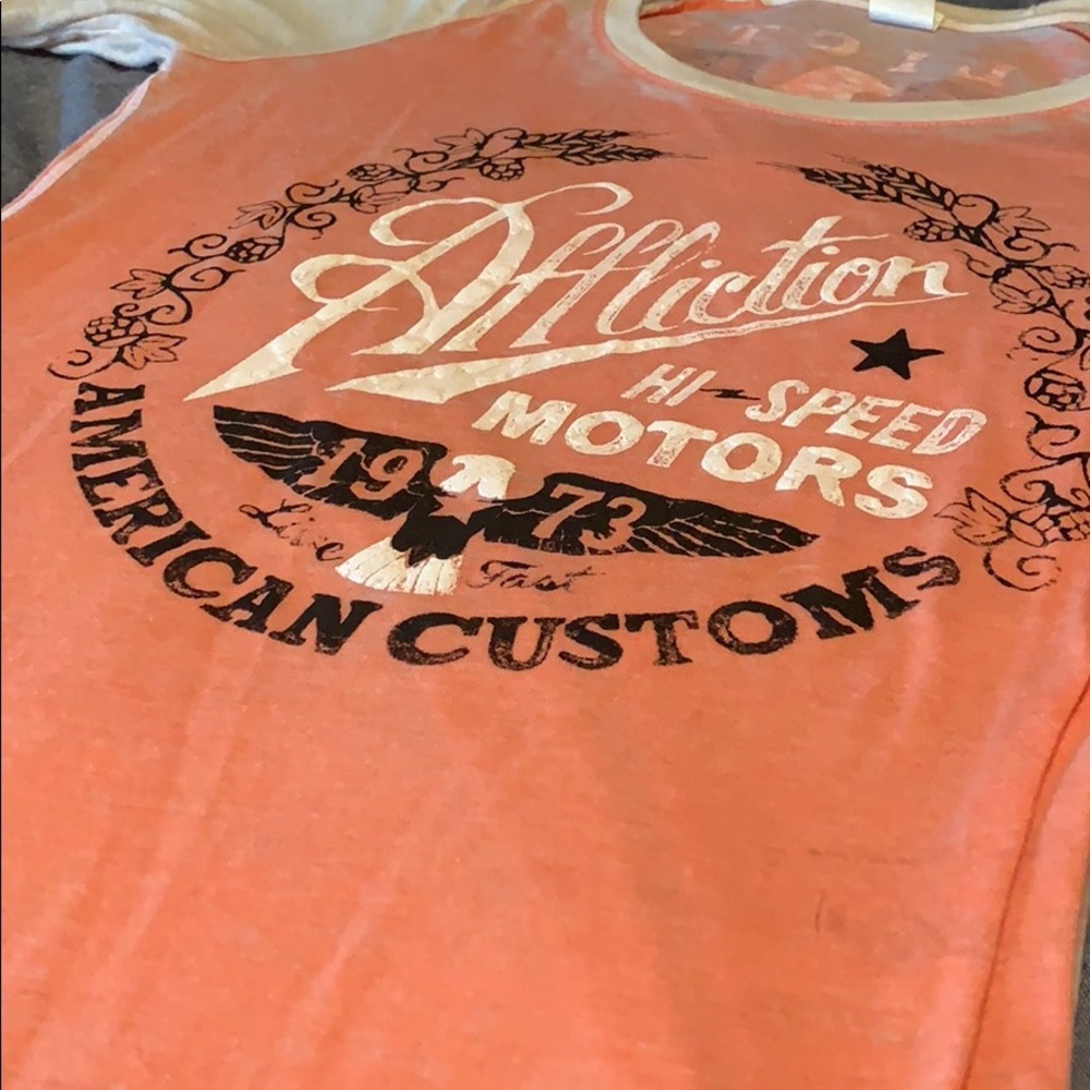 Affliction 3/4 sleeve shirt size M